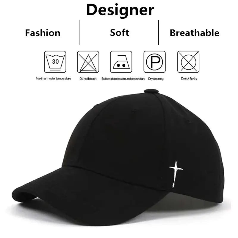 Unisex Simple Cross Embroidery Baseball Cap