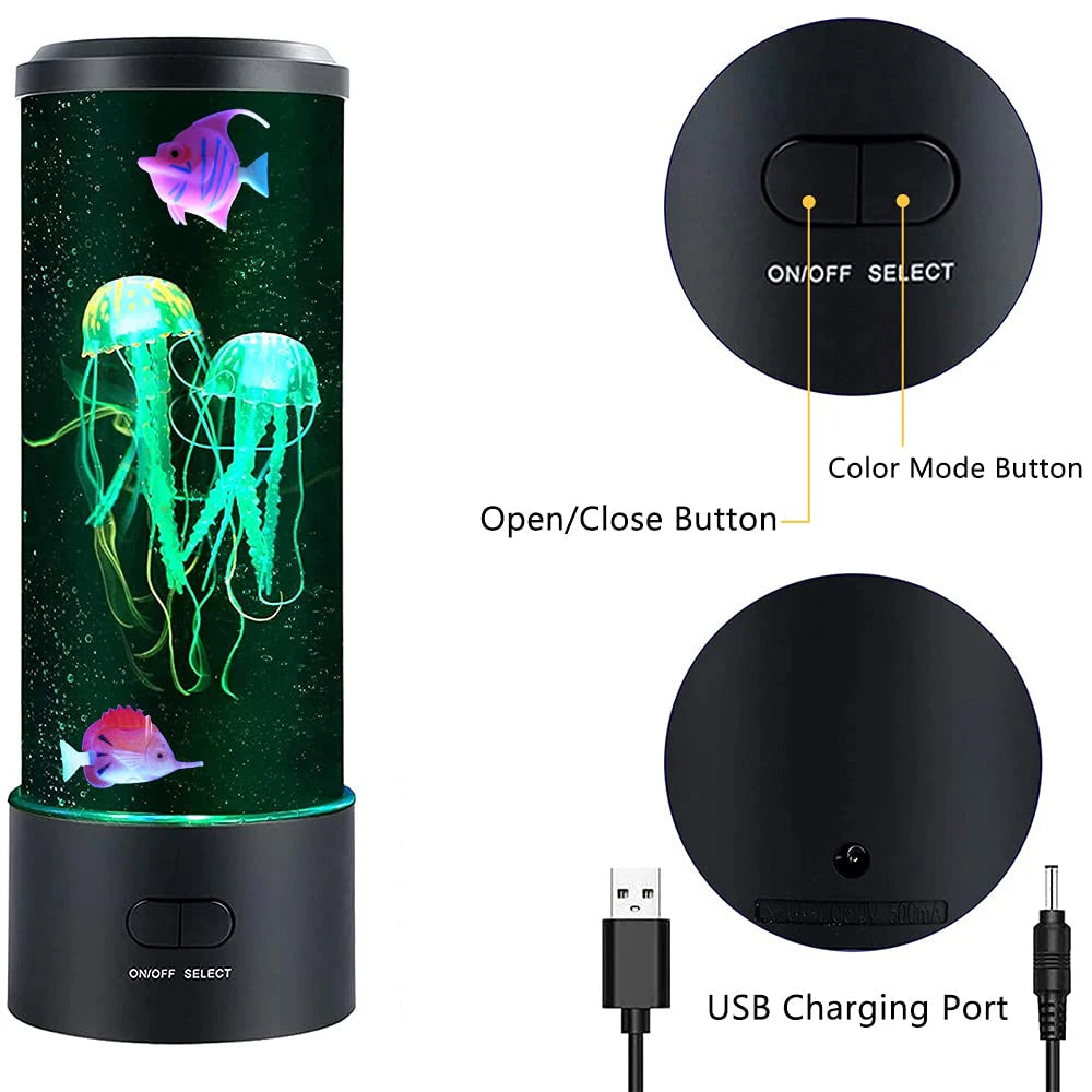 Jellyfish Lamp LED with Remote