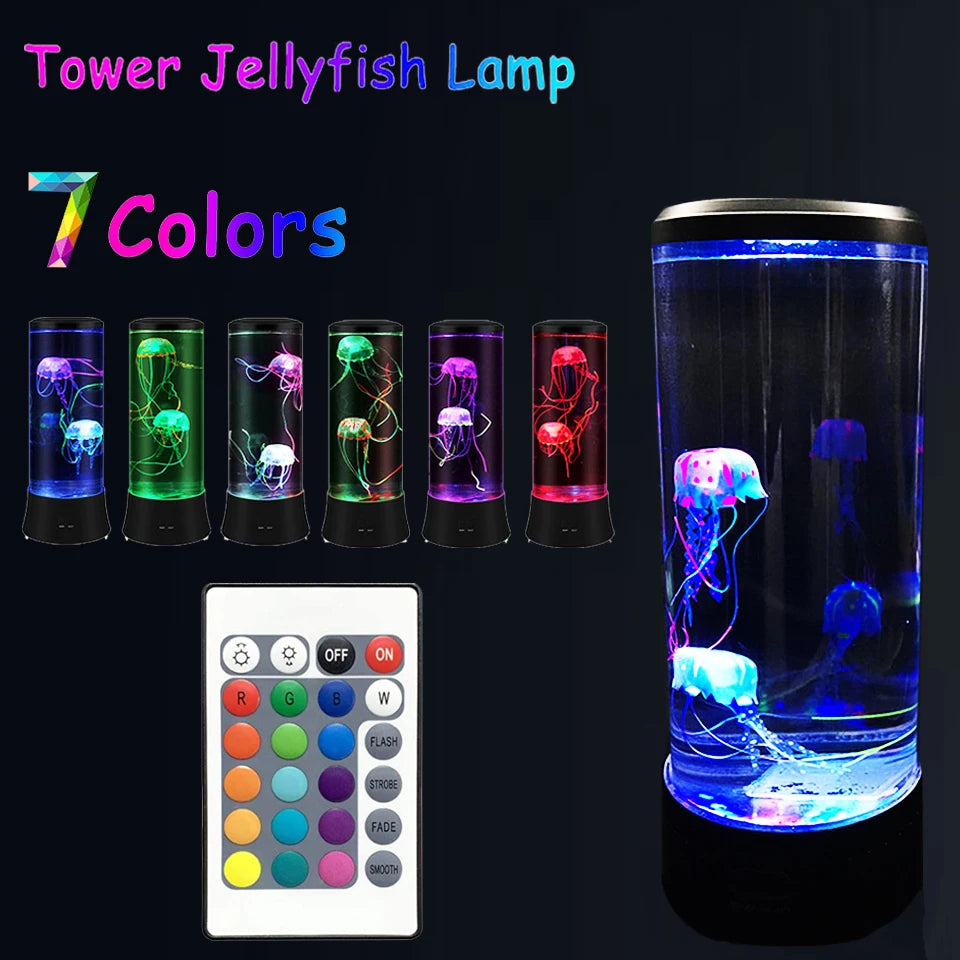 Jellyfish Lamp LED with Remote