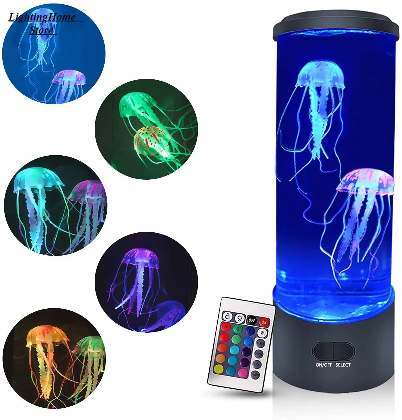 Jellyfish Lamp LED with Remote